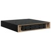 vidaXL Окачени стенни рафтове, 4 бр, черен гланц, 23x23,5x3,8 см, МДФ