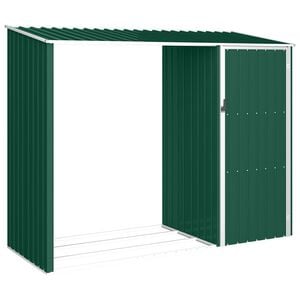 vidaXL Градински навес зелен 245x98x159 см поцинкована стомана