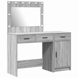 vidaXL Тоалетка 2 бр. Сив 40 x 41 x 75 см Инженерна дървесина