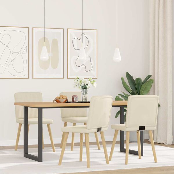 vidaXL Трапезни столове, 4 бр, лен