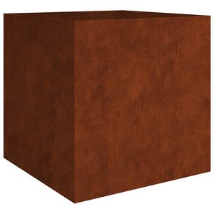 vidaXL Кашпа, 80x80x80 см, кортенова стомана