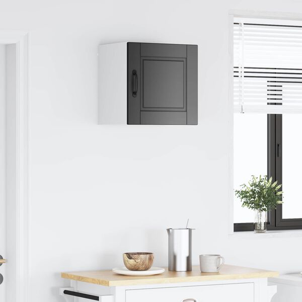 vidaXL Кухненски шкаф с рафт Черно 40 x 31 x 40 см Инженерно дърво