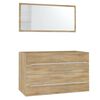 vidaXL Комплект мебели за баня от 3 части, дъб сонома