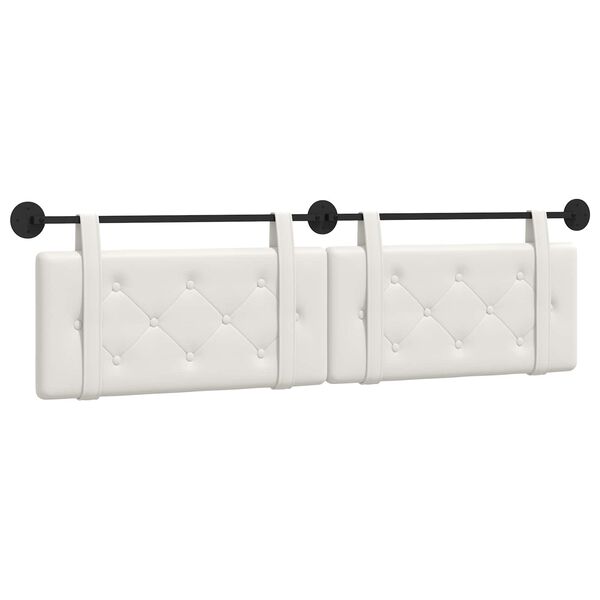 vidaXL Висяща табла Монтиране на стена Бял 190 x 55 x 5 см Изкуствена