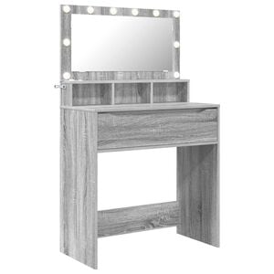 vidaXL Тоалетки за спалня Сив Сонома 80 x 39,5 x 135 cm