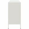 vidaXL Бюфет, бял, 100,5x39x79 см, стомана