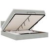 vidaXL Отоманка с матрак, светло сива, 200x200 см, кадифе