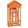 vidaXL Къщичка за птици кафява 91,5x53x170 см масивна чамова дървесина