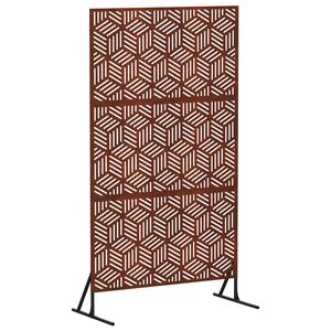 vidaXL Екран за уединение 100 x 50 x 180 см Кортенова стомана