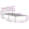 vidaXL Рамка за легло без матрак, бял, 75x190 см, борово дърво масив