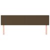 vidaXL Горни табли за легло, 2 бр, тъмнокафяви 90x5x78/88 см, плат