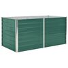 vidaXL Повдигната леха, 160x80x77 см, поцинкована стомана, зелена