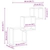 vidaXL Стенни кубични рафтове дъб артизан 68x15x68 см