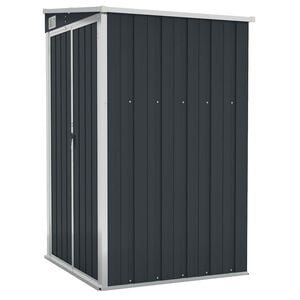 vidaXL Градинска барака стенен монтаж антрацит 118x100x178 см стомана