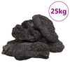 vidaXL Вулканични камъни 25 кг черни 10-30 см
