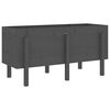 vidaXL Градинско повдигнато легло, сиво, 121x50x57 см, бор масив