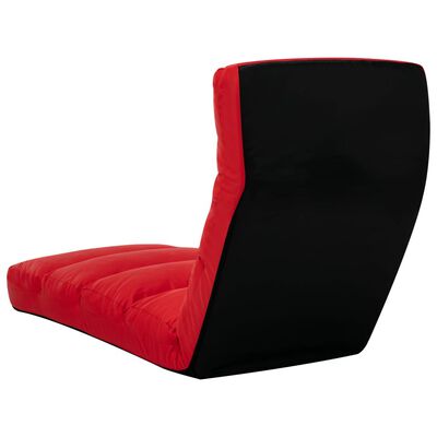 vidaXL Сгъваем подов стол, червен, изкуствена кожа