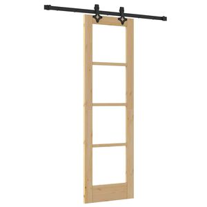 vidaXL Преплъзваща се врата Естествен 61 x 198,5 см