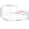 vidaXL Легло с пружинирана основа Тъмен сив и бял 200 x 200 cm