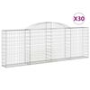vidaXL Габионни кошници арка 30 бр 300x30x100/120см поцинковано желязо