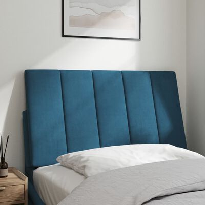 vidaXL Мека табла за легло, синя, 80 см, кадифе