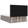 vidaXL Османска легло с матрак и LED, таупе, 140x200 см, плат