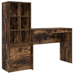 vidaXL Бюро Димян дъб 145,5 x 40 x 127 см 2 бр.
