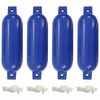 vidaXL Броня за лодка 4 бр синя &Oslash; 14x50 см PVC