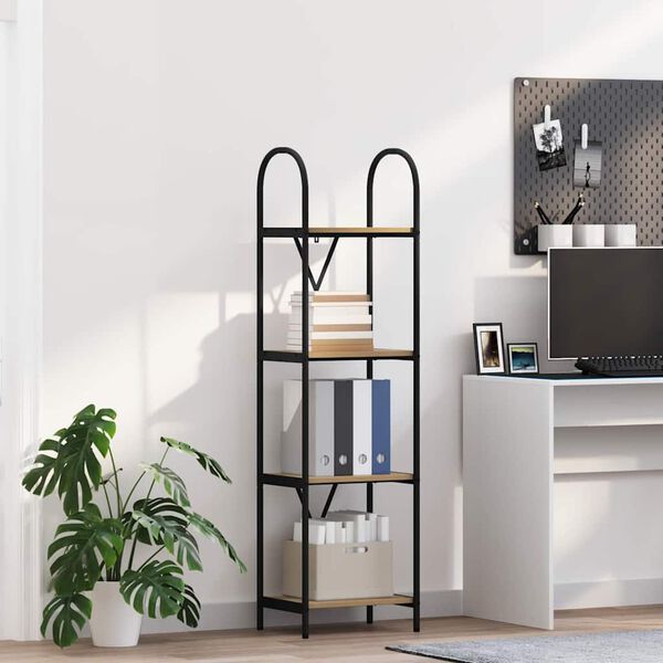 vidaXL Рафт за книги Дъб 40 x 30 x 146 см Инженерно дърво