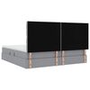 vidaXL Легло с място за съхранение и LED с LED Светлосиво 200 x 200 cm