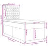 vidaXL Боксспринг легло с матрак, тъмнокафяво, 90x190 см, плат