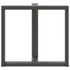 vidaXL Крака за трапезна маса, Т-образни, 2 бр., антрацит, 80x35x(72-73) см, стомана