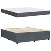 vidaXL Рамка за легло с матрак Тъмен сив 180 x 200 cm текстил