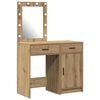 vidaXL Тоалетка 2 pcs Кафяво 50 x 41 x 135 см Инженерно дърво