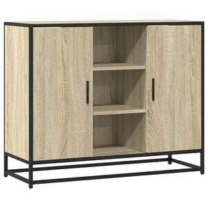 vidaXL Бюфет Сонома Дъб 92x35x76 cm Инженерна дървесина