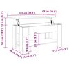vidaXL Маса за кафе, бяла, 101x49x52 см, инженерно дърво