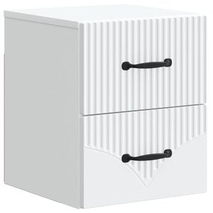 vidaXL Спален шкаф с монтаж на стена с чекмедже Бяло 34,5 x 33 x 40 см