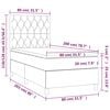 vidaXL Боксспринг легло с матрак и LED, тъмносиньо, 80x200 см, кадифе