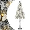 vidaXL Коледно дърво с 300 LED светодиода Бяло 210 cm ПЕ и стомана