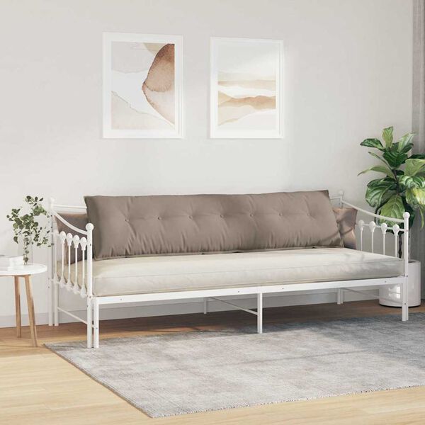 vidaXL Възглавница за гръб Таупе 200 x 50 см Микрофибърна тъкан