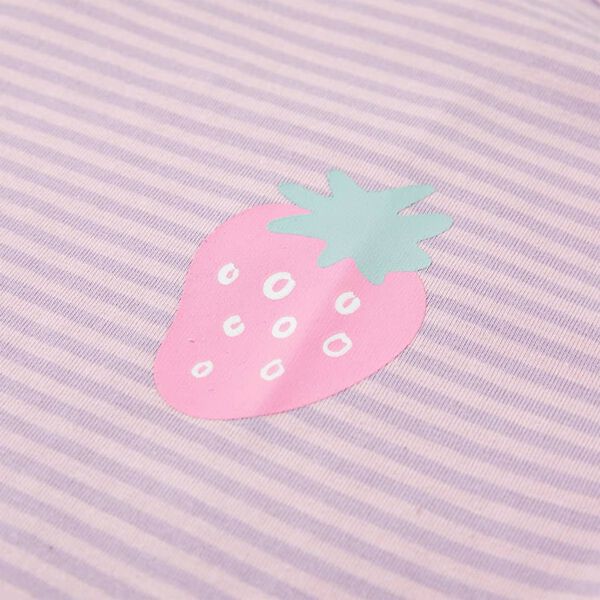 Детска тениска с ръкави волани, лила, 92