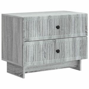 vidaXL Нощен шкаф Сива сонома 62 x 34,5 x 47,5 см Инженерна дървесина
