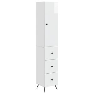 vidaXL Комплект шкафове 2 pcs Бял гланц 34,5 x 34,5 x 90 см