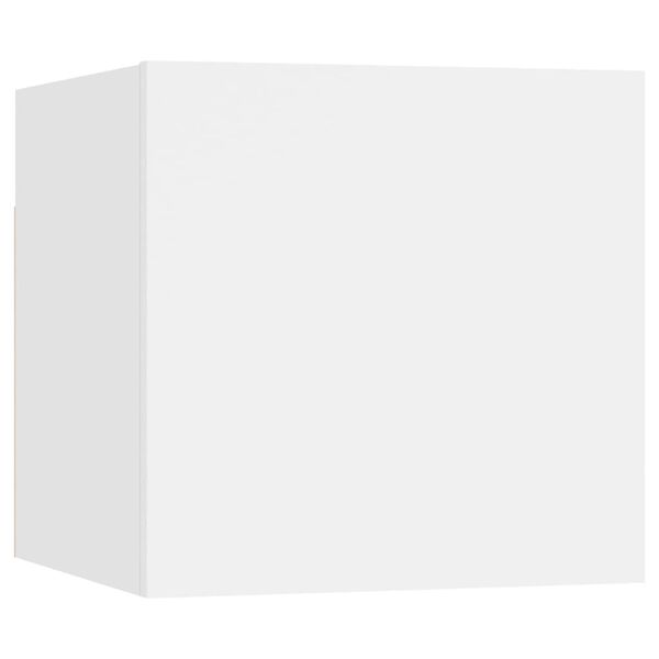 vidaXL Нощно шкафче, бялo, 30,5x30x30 см, инженерно дърво