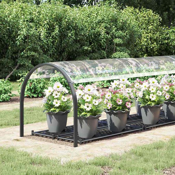 vidaXL Прозрачен брезент с капси 1х5 м PVC