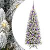vidaXL Изкуствена коледна елха с топки 120 см 150 LED светодиода