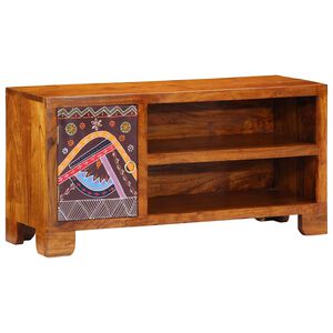 vidaXL ТВ шкаф Multicolour 90x30x45 масивна дървесина акация