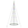 vidaXL LED Коледна Елха Многоцветен 400 cm Метал