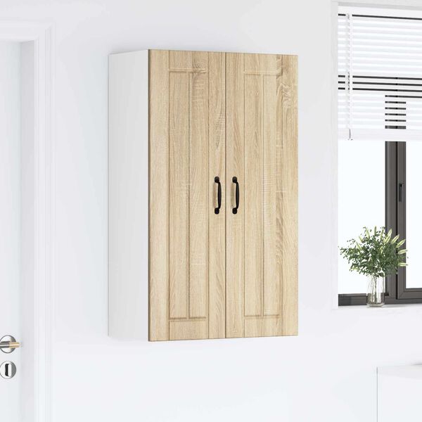 vidaXL Кухненски шкаф Сонома дъб 60 x 31 x 100 см Инженерно дърво