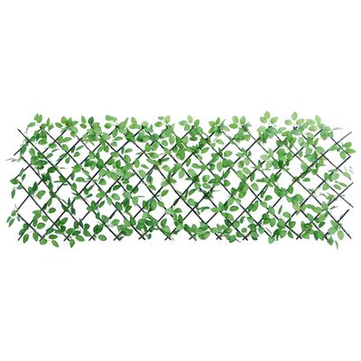vidaXL Решетка от изкуствен бръшлян разширяема 5 бр зелена 180x65 см